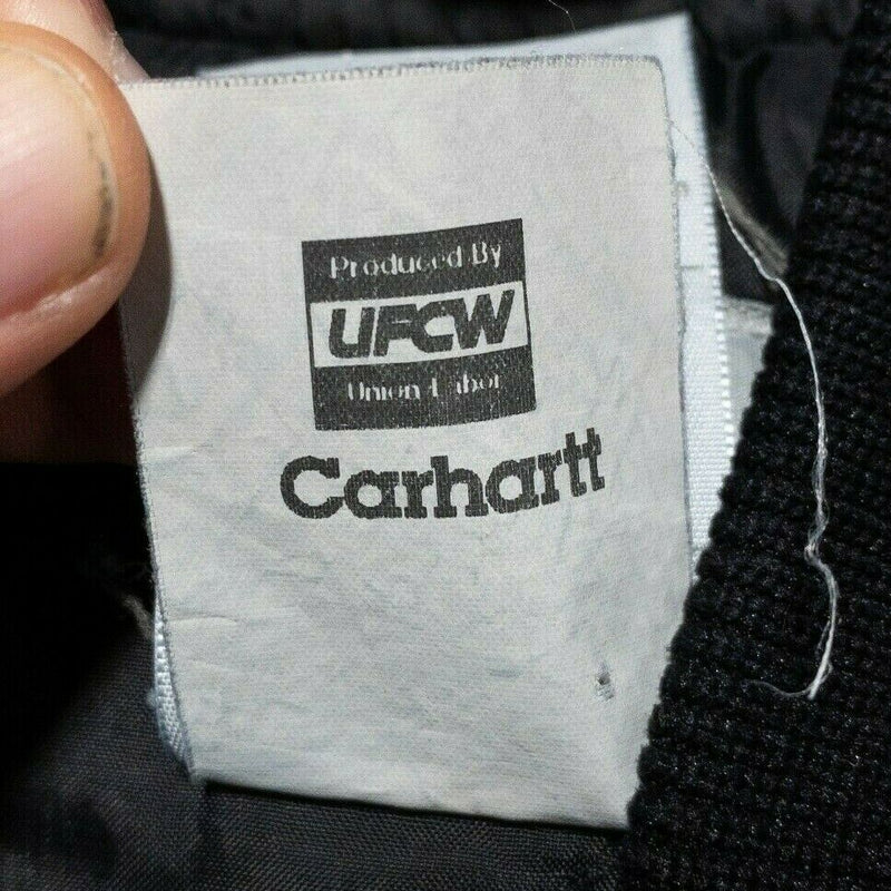 Carhartt Quilt Lined Canvas Vest V02 Navy Blue Vintage USA Union Men's Medium