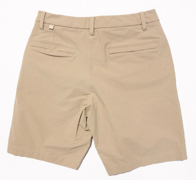 Lululemon Commission Shorts 31 Men's Khaki Tan Stretch Cotton Blend ABC Chino