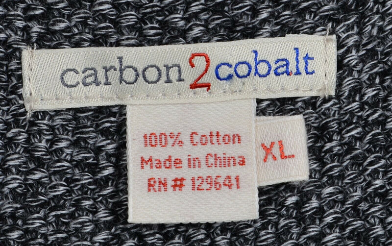 Carbon 2 Cobalt Men's Sz XL V-Neck Heavy Knit Gray Pullover Sweater