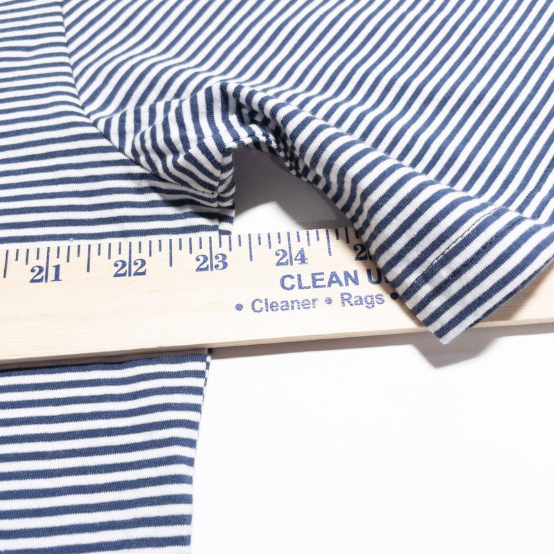 johnnie-O Polo Shirt Men's XL Blue Striped Short Sleeve Pocket Jack Stripe