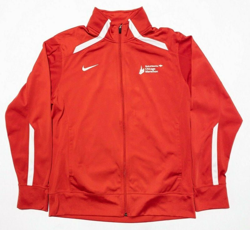 Chicago Marathon Nike Solid Red Full Zip Track Warm-Up Jacket Men's Medium