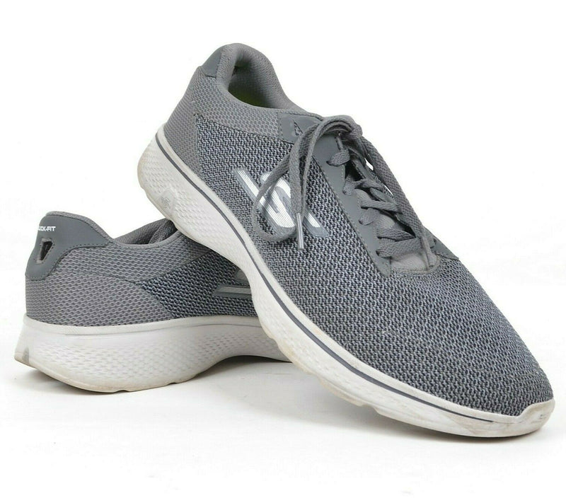 Skechers GoWalk 4 Men's 11.5 Gray Lace-Up Gray Walking Casual Shoes 54156