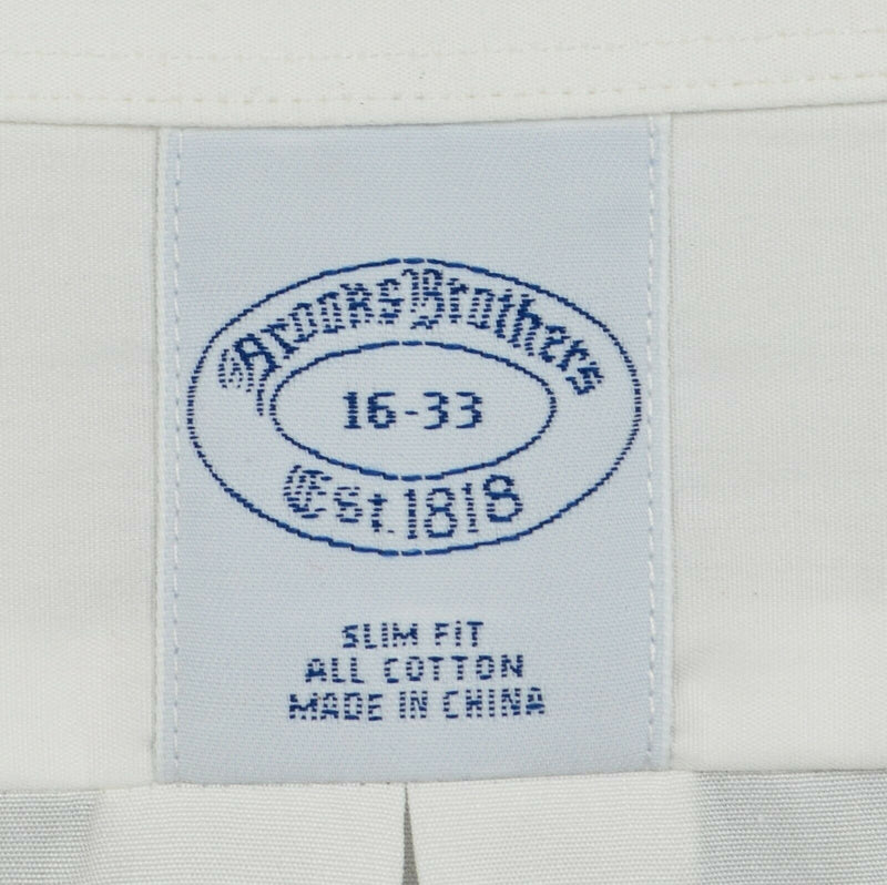 Brooks Brothers Men's 16-33 Slim French Cuff Ruffle Formal White Tuxedo Shirt