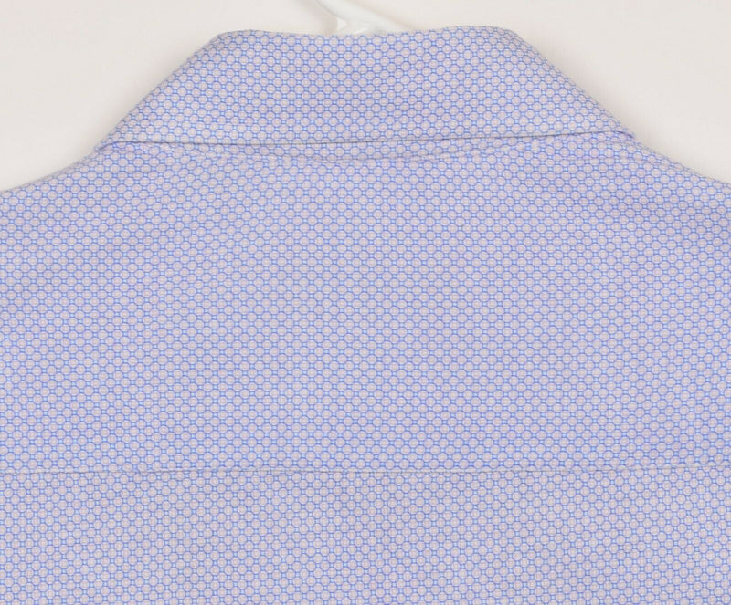 Stone Rose Men's 3 (Medium) Pink Blue Geometric Circles Button-Front Shirt