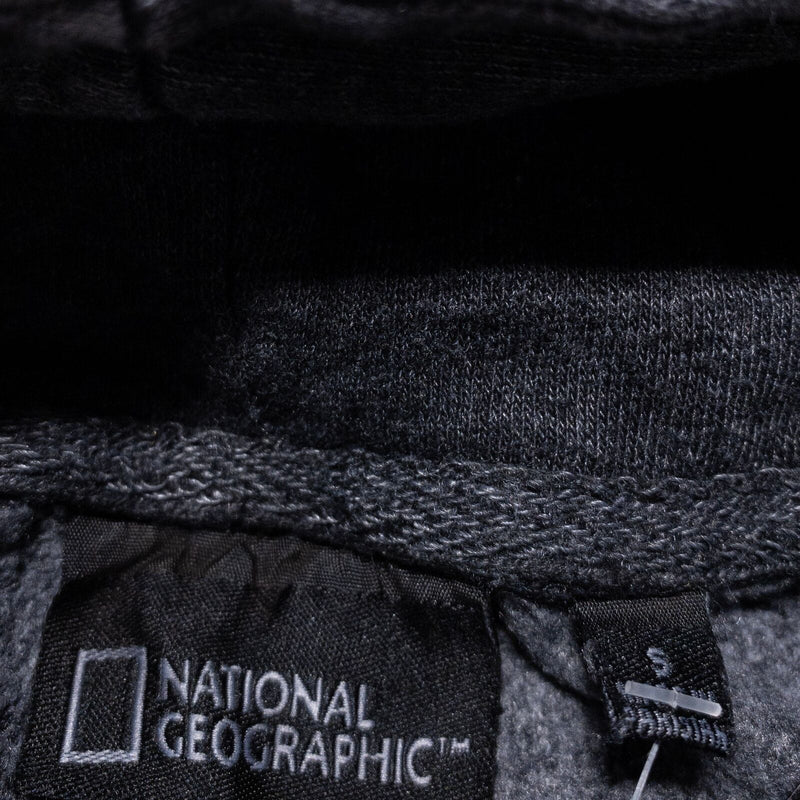 National Geographic Hoodie Mens Small Utah Arches Park Sweatshirt Gray Acid Wash