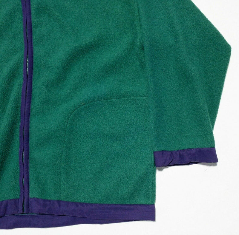 GAP Arctic Light Fleece Men's Large Vintage 90s Green Purple Full Zip Activewear