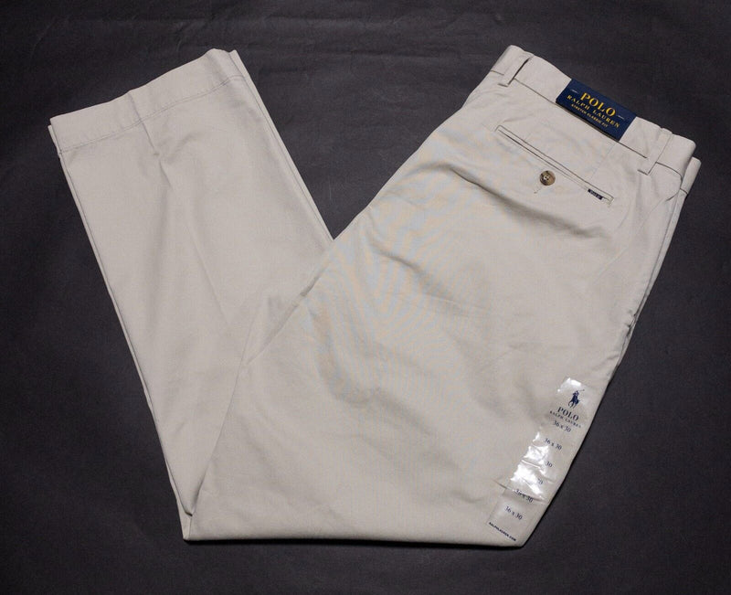 Polo Ralph Lauren Chino Pants Men's 36x30 Pleated Stretch Classic Fit Khakis