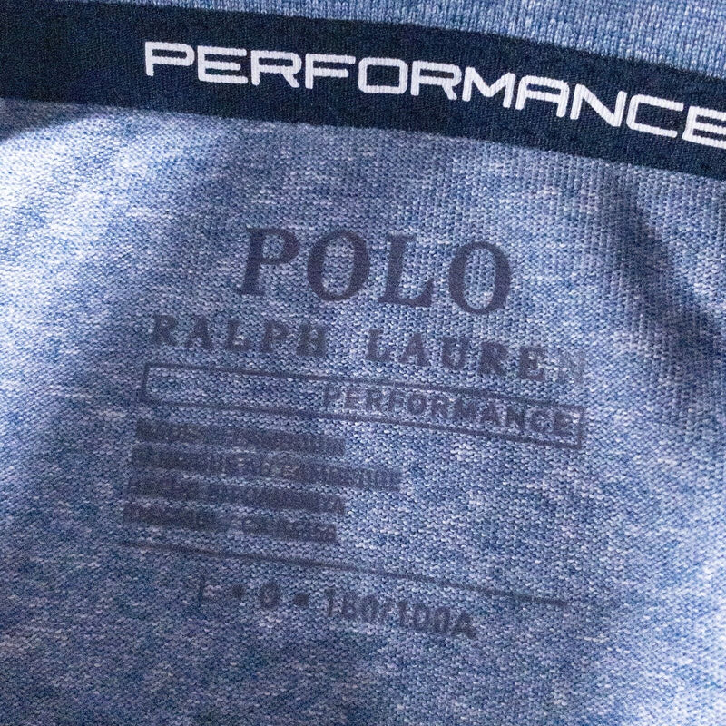 Polo Ralph Lauren Performance 1/4 Zip Men's Large Pullover Blue Wicking Stretch