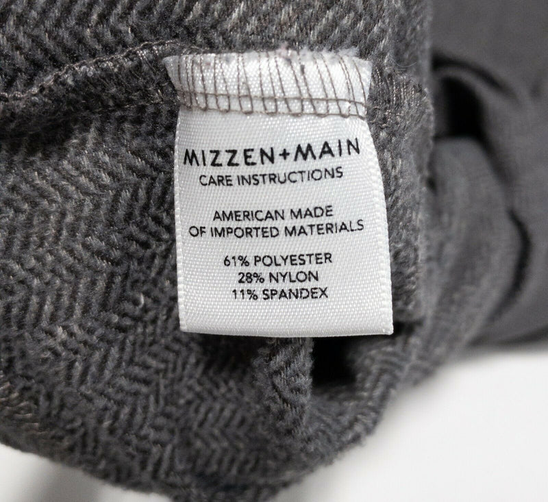 Mizzen+Main Men's 2XL Polyester Blend Gray Chevron Henley 3-Button Shirt