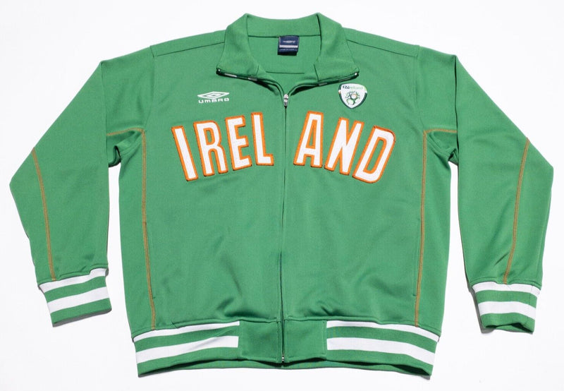 Umbro Ireland Track Jacket Men's XL National Soccer Team Full Zip Green Irish