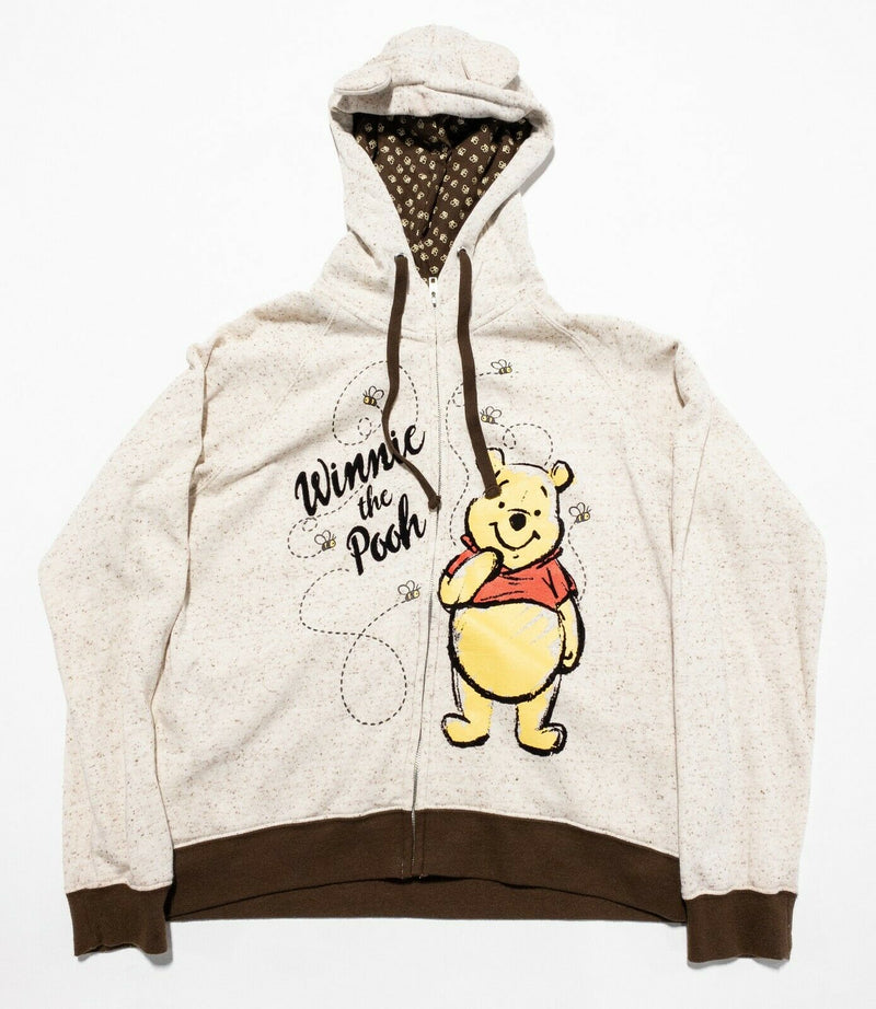 Disney Store Winnie the Pooh Women's XL Bees Ears Pullover Hooded Sweatshirt