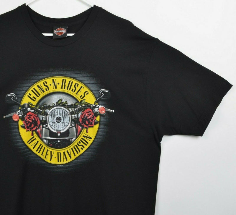 Harley Davidson Men's Sz 2XL Guns N Roses Black Milwaukee Biker Graphic T-Shirt