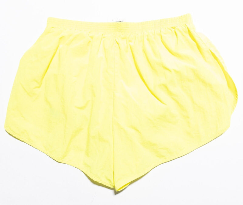 Vintage Ironman Triathlon Running Shorts Adult Large Lined Bright Yellow 1990