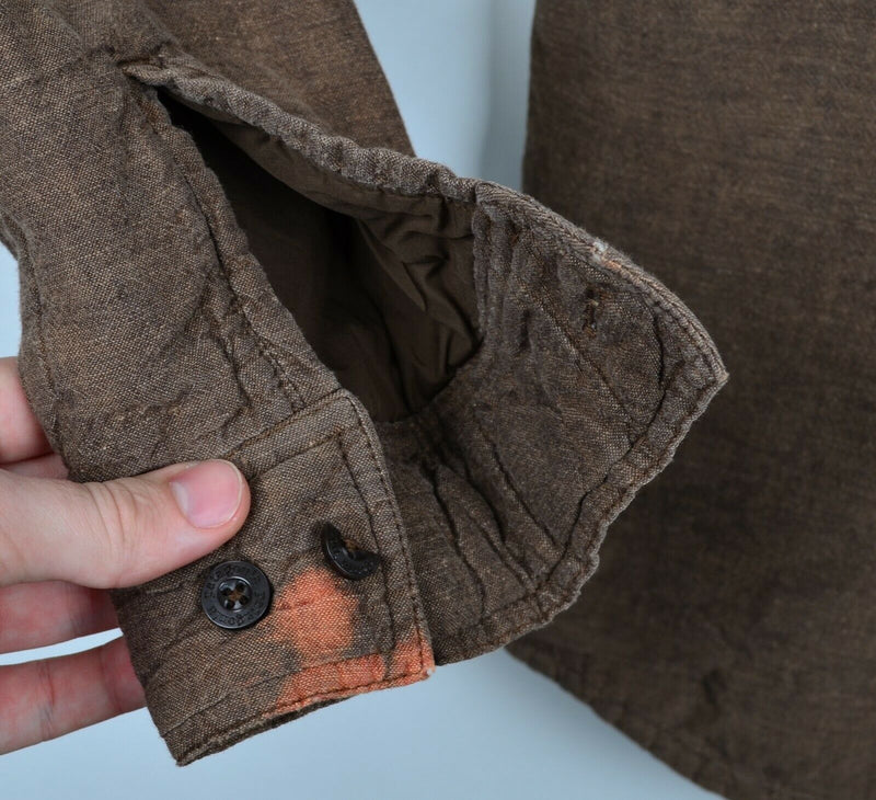 Patagonia Men's Small Hemp Blend Sherpa Lined Brown Cormac Shirt Jacket