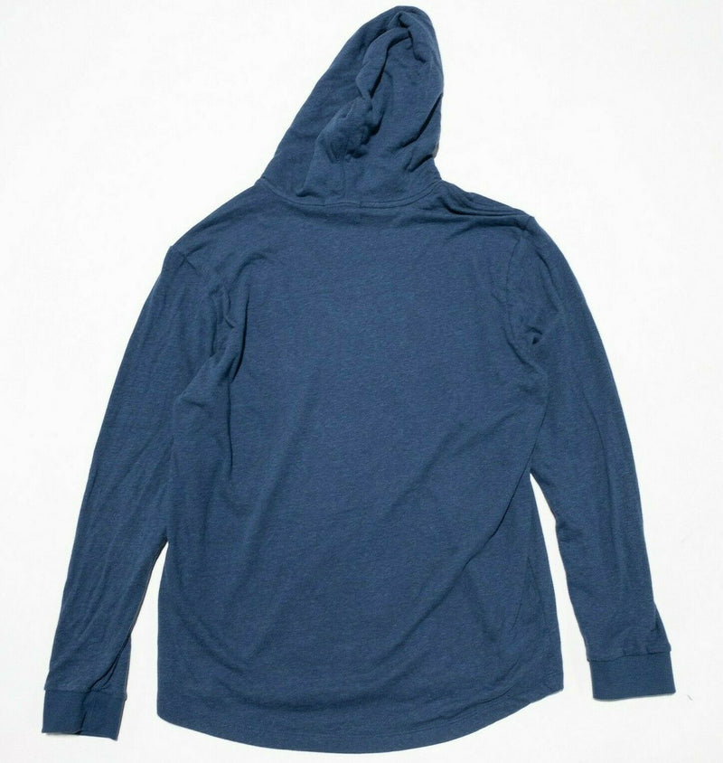 Marine Layer Pullover Hoodie Blue Lightweight Drawstring Rayon Blend Men's XL