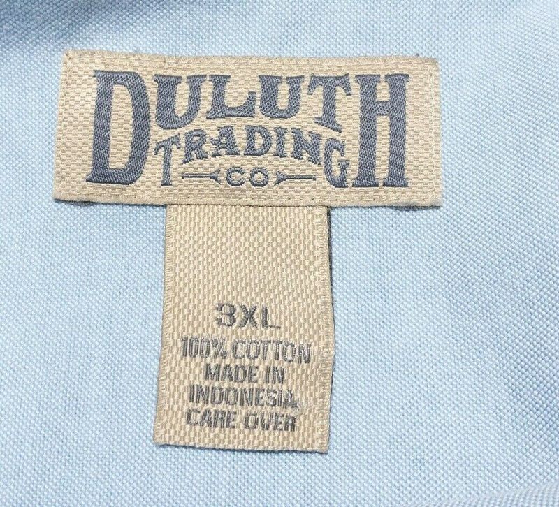 Duluth Trading Shirt Men's 3XL Button-Down Oxford Light Blue