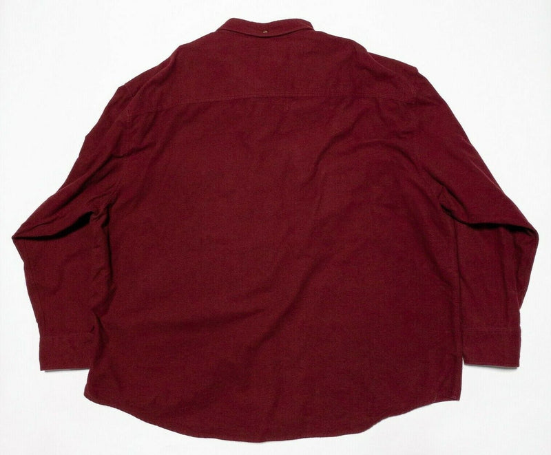 Cabela's Chamois Flannel Men's 3XL Regular Deerskin Soft Shirt Red Button-Down