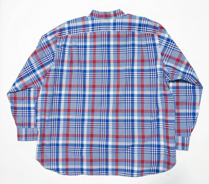 Polo Ralph Lauren 3XB Long Sleeve Shirt Men Stretch Blue Red Plaid Button-Front