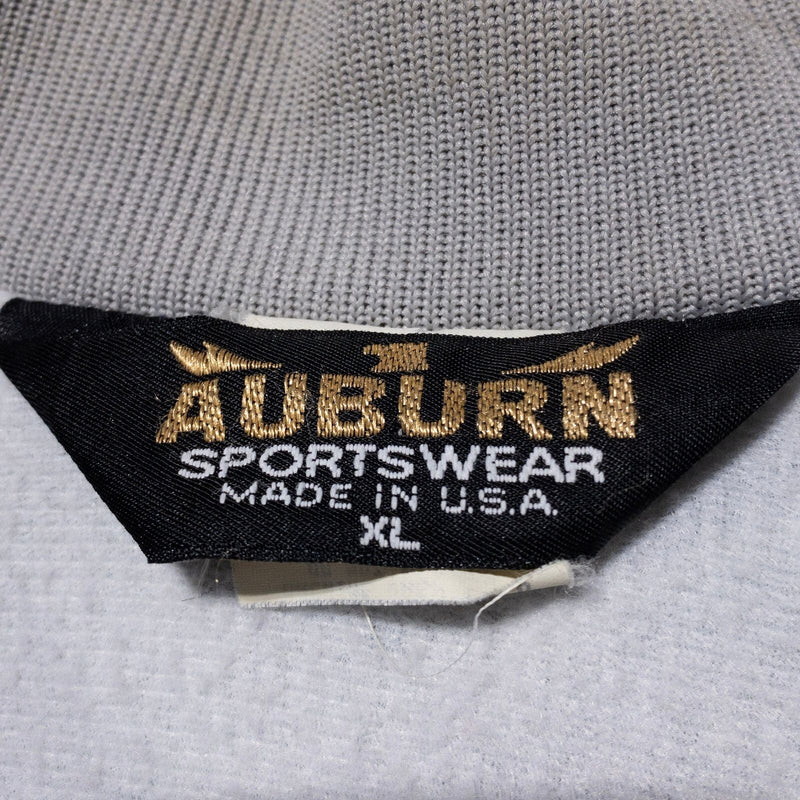 Vintage Satin Bomber Jacket Men's XL Fishing Tournament Auburn Sportswear 80s