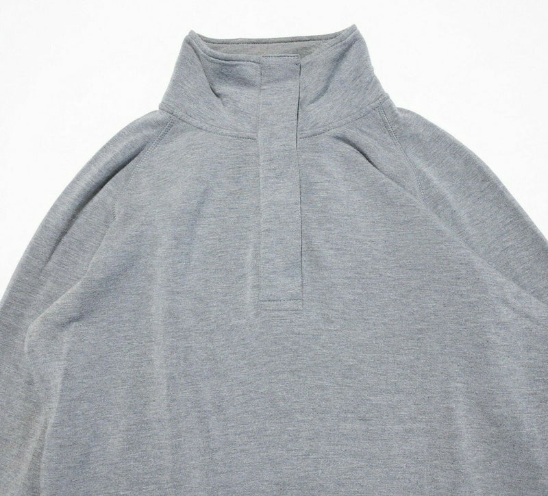 Free Fly Sweater Women's Medium Performance Bamboo 1/4 Snap Pullover Gray