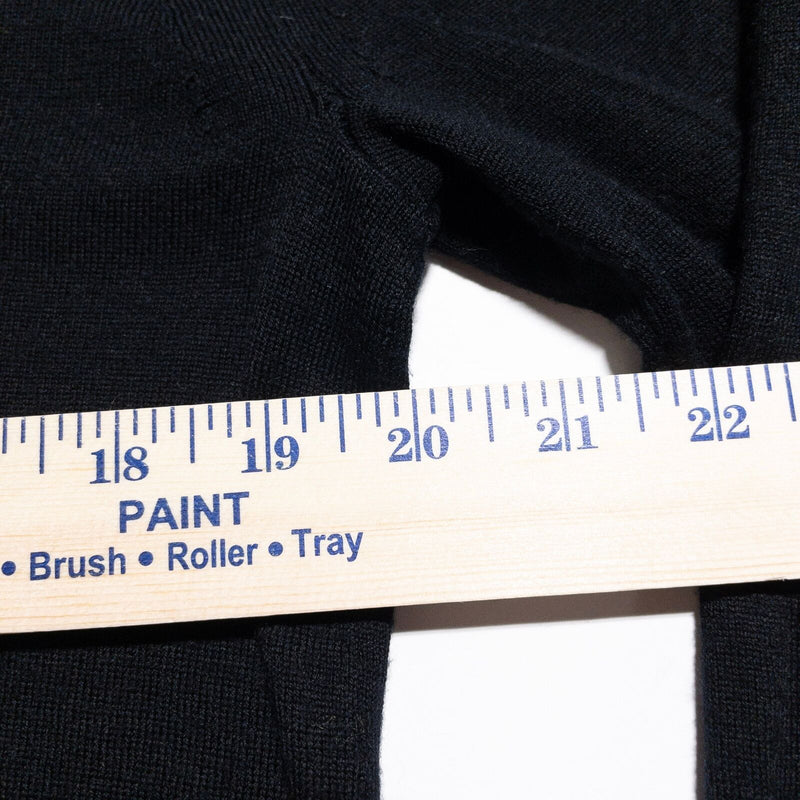 AllSaints Merino Zip Hoodie Sweater Men's Tag XL Fits Medium Mode Knit Black