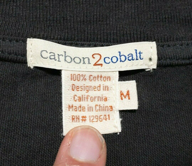 Carbon 2 Cobalt T-Shirt Medium Men's Short Sleeve Pocket Dark Gray Pullover