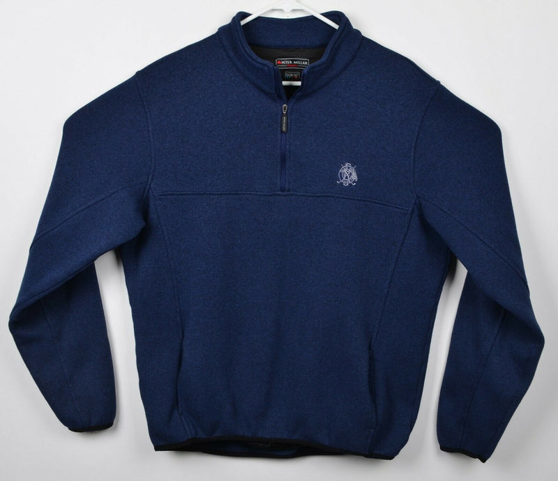 Peter Millar Men's Sz Large Element4 Warmth Blue 1/4 Zip Golf Sweater Jacket