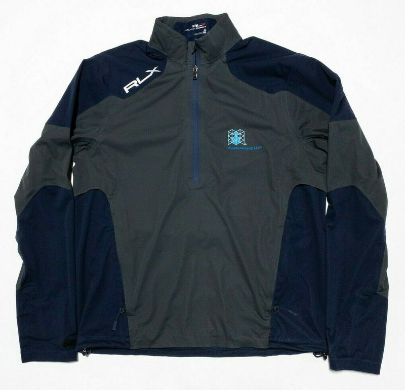RLX Ralph Lauren 1/4 Zip Jacket Golf Wind Rain Resistant Gray Blue Men's Small