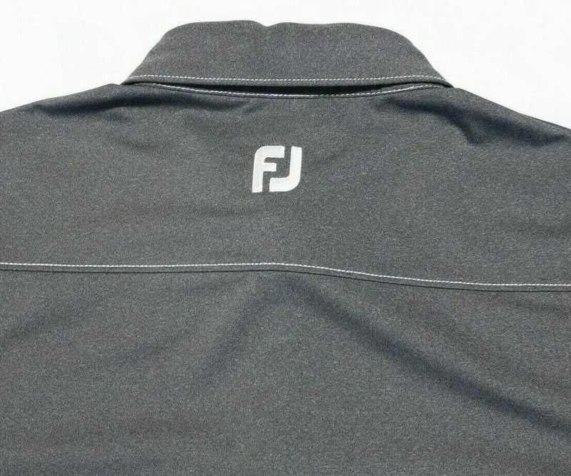 FootJoy Golf Shirt Large Athletic Fit Men's Polo Pocket Gray Wicking Stretch