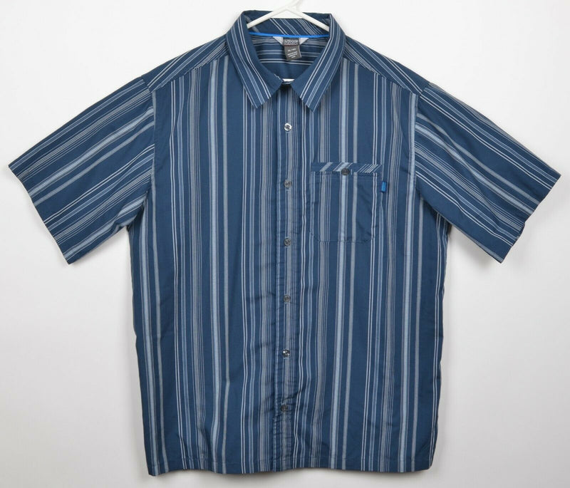 Outdoor Research Men's XL Navy Blue Striped Polyester Outdoor Short Sleeve Shirt