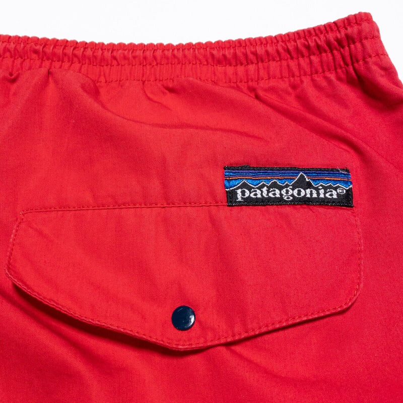 Patagonia Baggies Pants Men's Large Joggers Lightweight Solid Red Vintage 90s