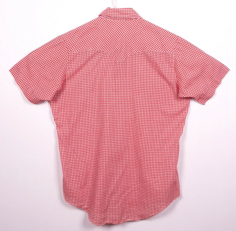 Miller Western Wear Men's 16.5 (Large) Pearl Snap Red Gingham Check Shirt