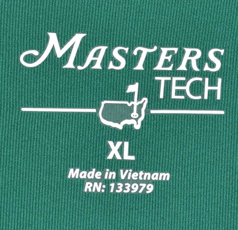 Masters Tech Men's Sz XL Augusta National Polyester Green Performance Golf Shirt