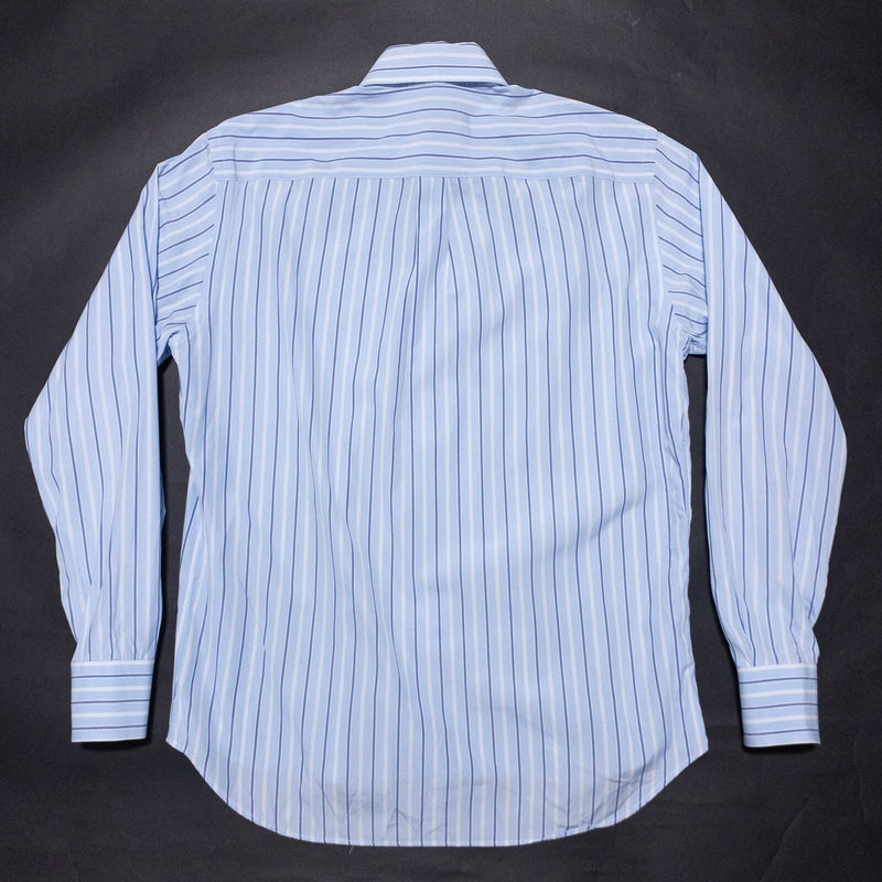 Canali Dress Shirt Men's 16/41 Blue Striped Button-Down Made in Italy