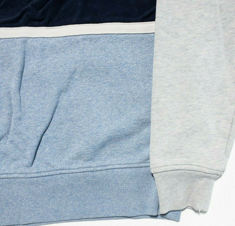 Lacoste Live Men's 5 (Large) Gray Blue Striped Pullover Crew Neck Sweatshirt