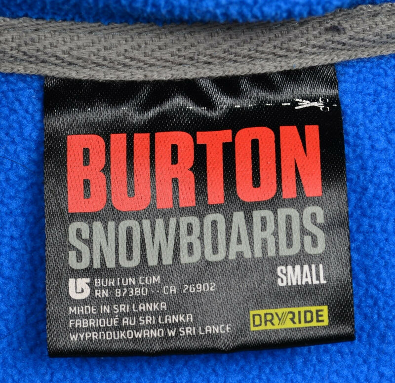 Burton DryRide Men's Small Fleece Lined Snowboard Zip Hoodie Sweatshirt