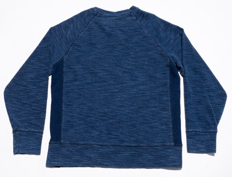 Normal Brand Indigo Shirt Men's XL Long Sleeve Knit Blue Cotton Blend Crewneck