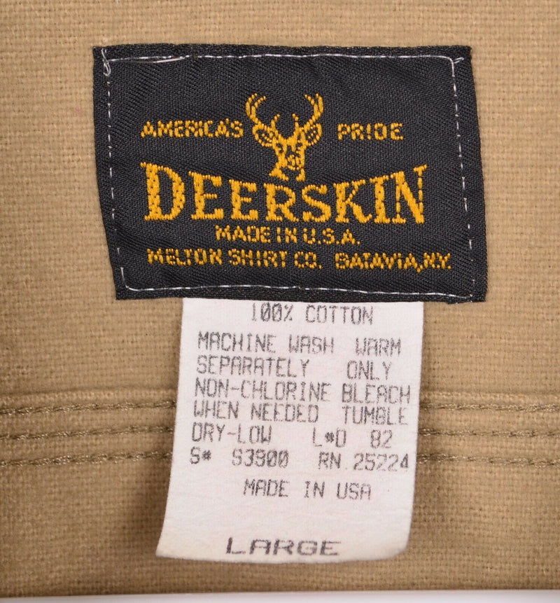 Vintage Melton Deerskin Chamois Men's Large Brown Miller Friends of Field Shirt