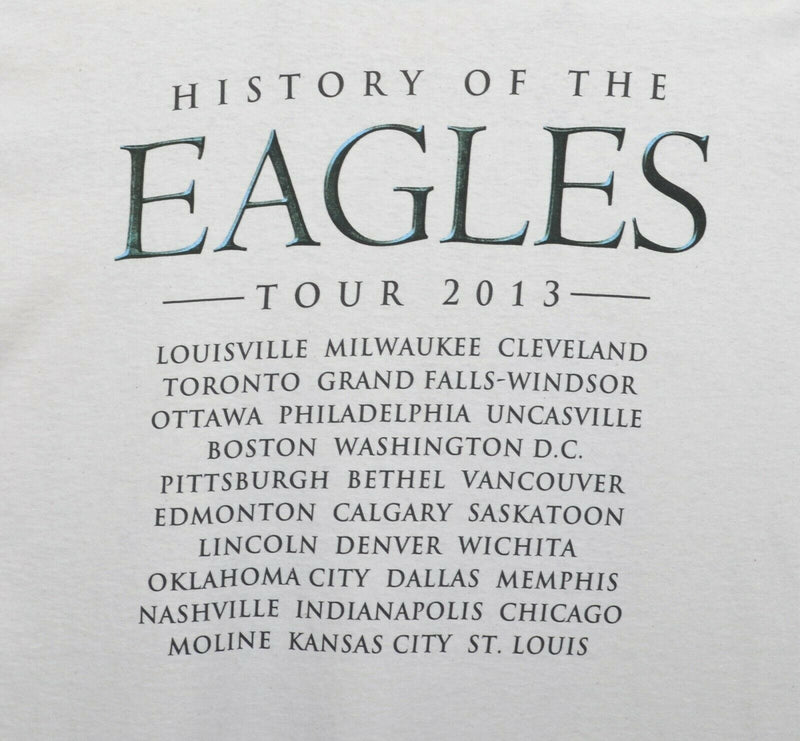 Eagles Men's Sz XL Tour 2013 History of the Eagles Gildan Concert Band T-Shirt