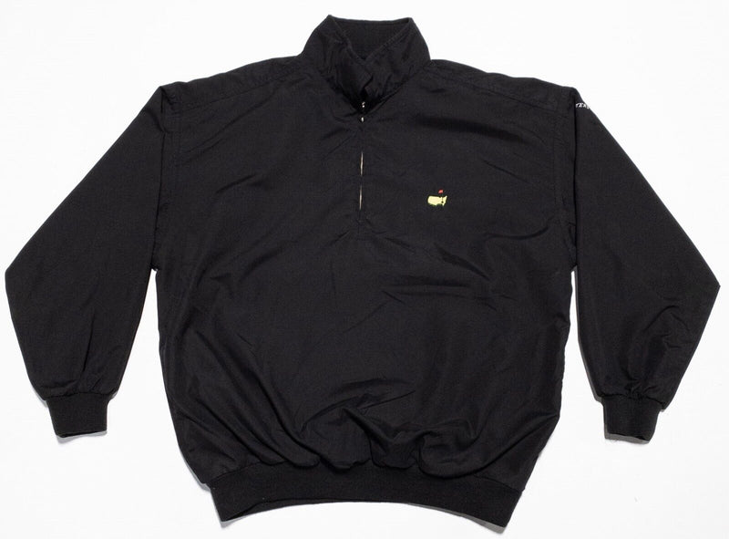 Masters Golf Jacket Women's Medium Magnolia Lane Windbreaker Black 1/4 Zip