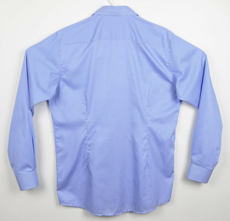 ETON Contemporary Men's Sz 41/16 Blue Plaid Gingham Check Dress Shirt