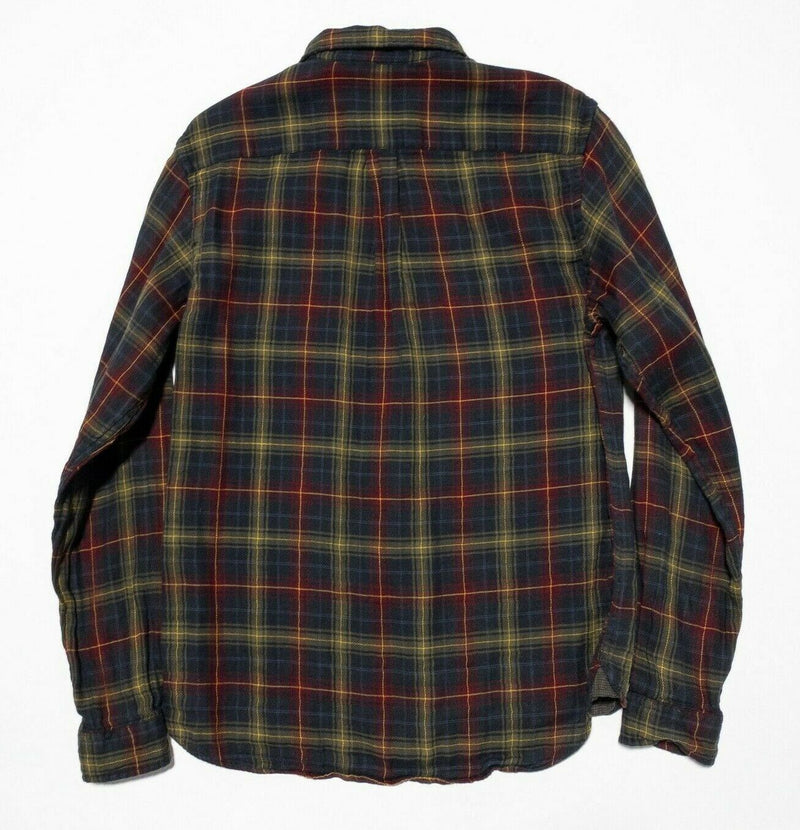 Carbon 2 Cobalt Flannel Small Men's Shirt Double-Layer Multi-Color Plaid