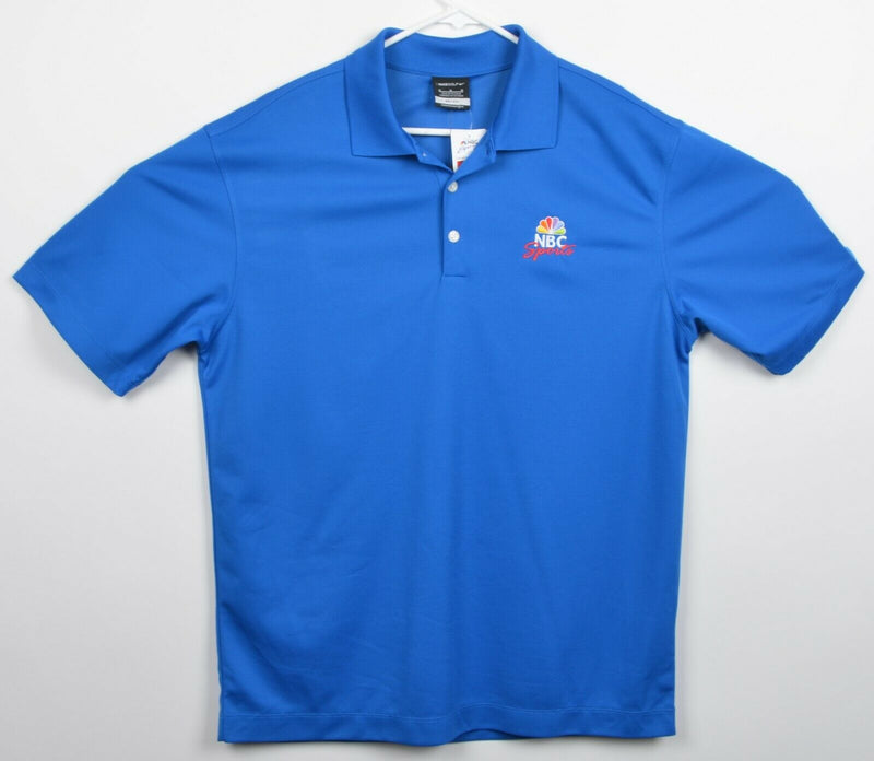 Nike Golf Men's Sz Medium NBC Sports Blue Dri-Fit Golf Polo Shirt NWT