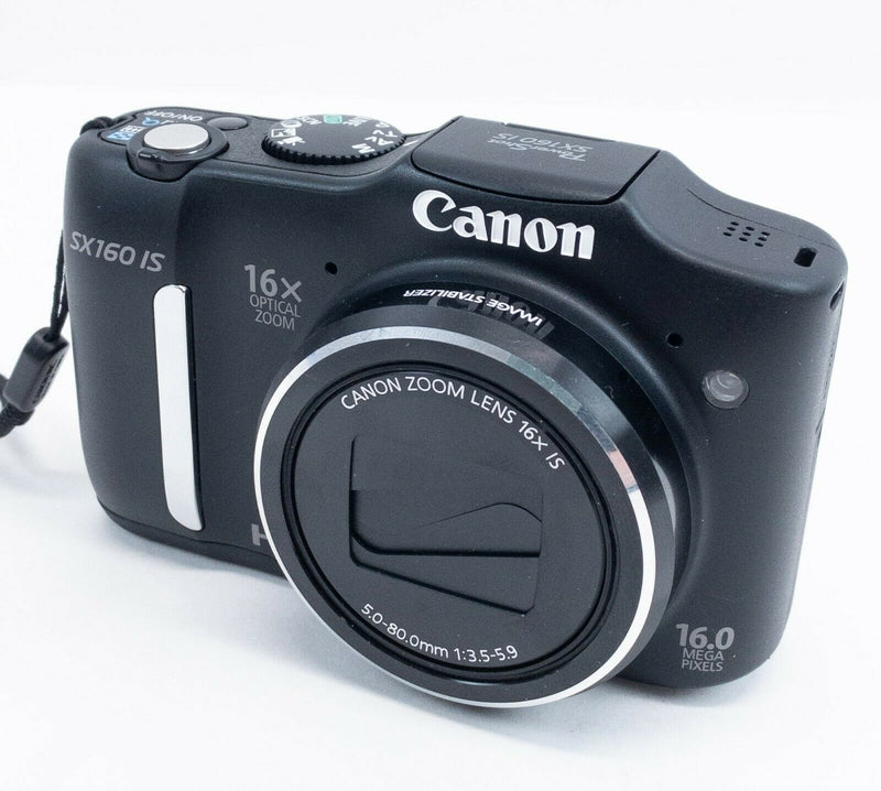 Canon PowerShot SX160 IS 16.0MP Digital Camera Battery Powered Black