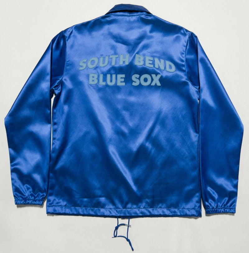 Ebbets Field Flannels Men's Medium South Bend Blue Sox Satin Blue Warmup Jacket