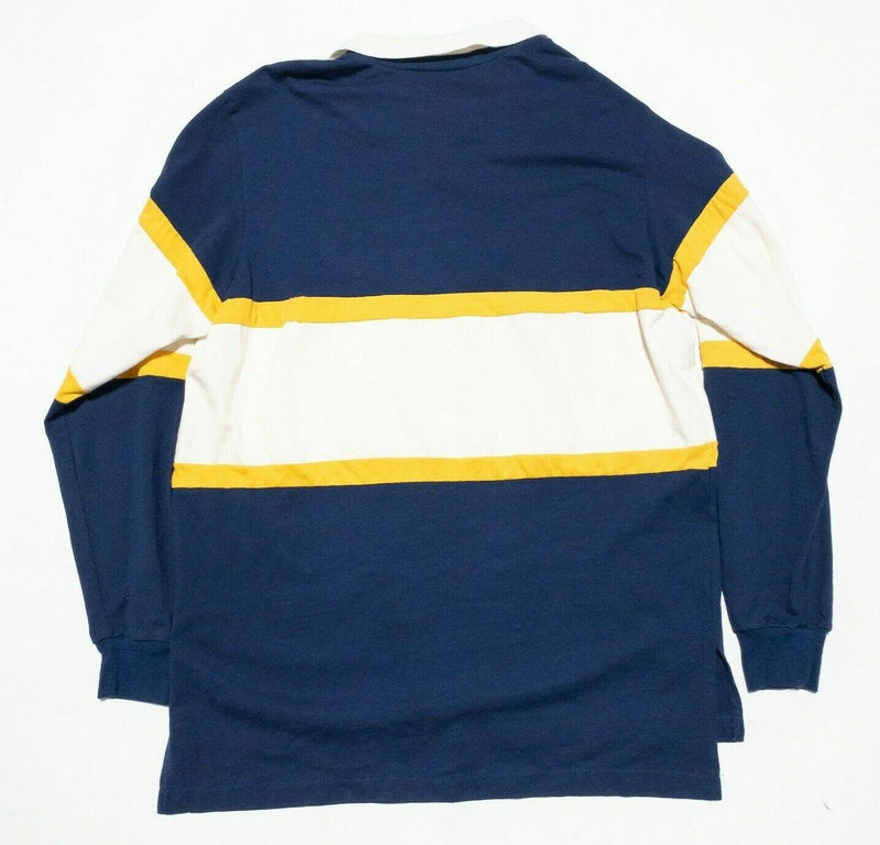 Michigan Wolverines Nutmeg Mills Vintage 90s Rugby Shirt Striped Men's XL