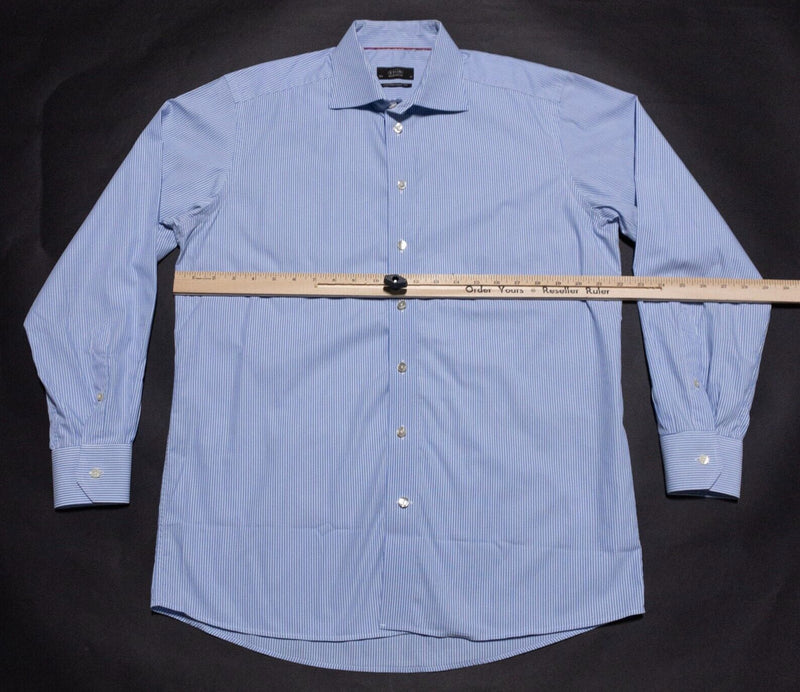 Eton Dress Shirt Men's 16.5/42 Contemporary Fit Blue Striped Business Classic