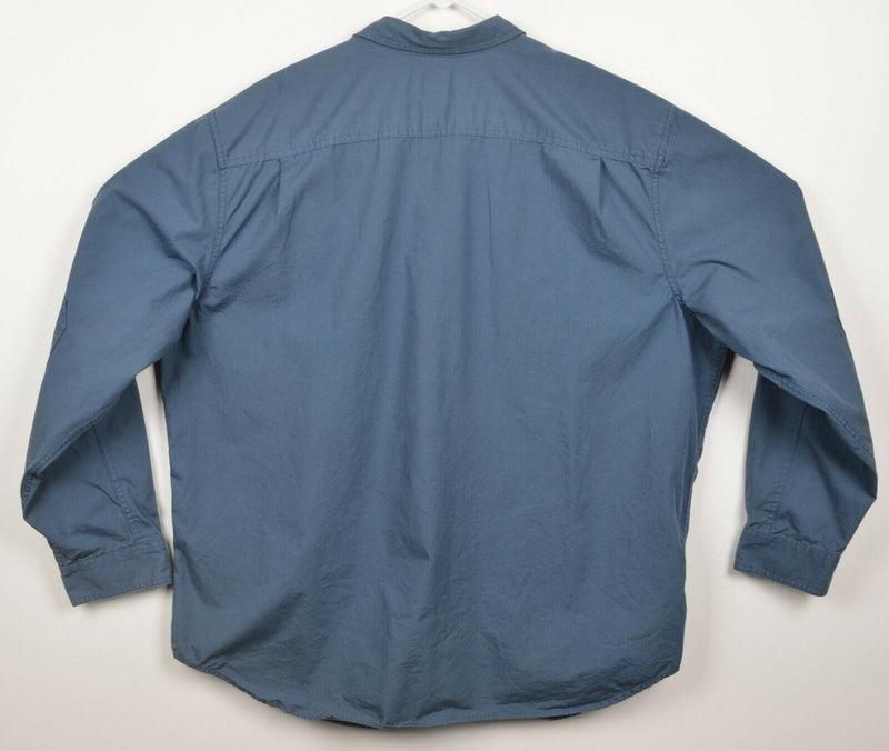 CC Filson Men's 3XL Solid Petrol Blue Long Sleeve Button-Front Shirt