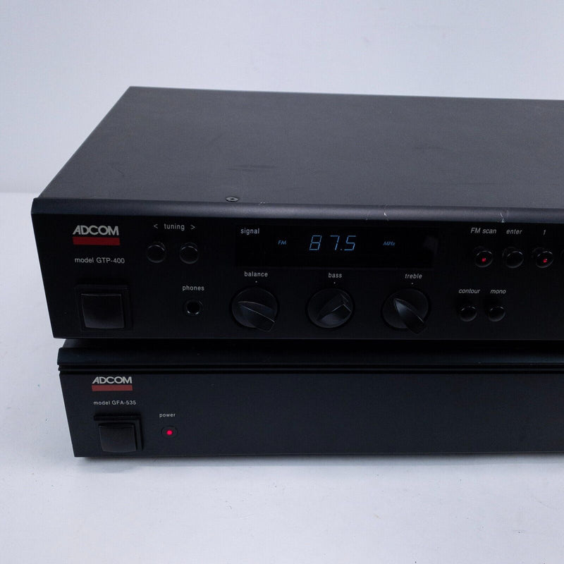 Adcom GFA-535 II Power Amplifier and Adcom GTP-400 Preamp FOR PARTS