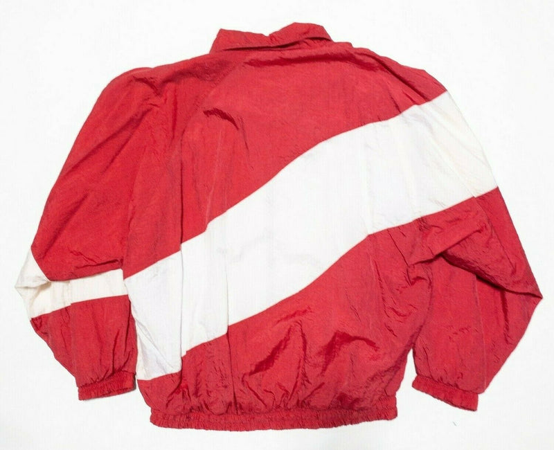 Wisconsin Badgers Vintage 90s Windbreaker Jacket Red White Striped Men's XL